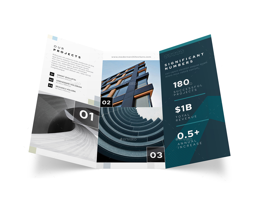 Architecture Service Tri-Fold Brochure Template