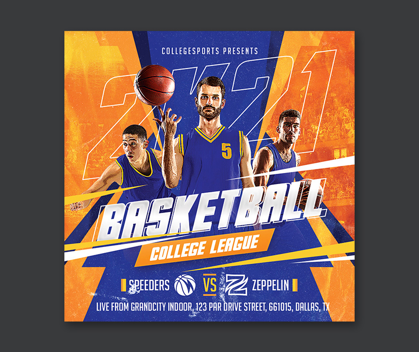 Basketball game flyer design