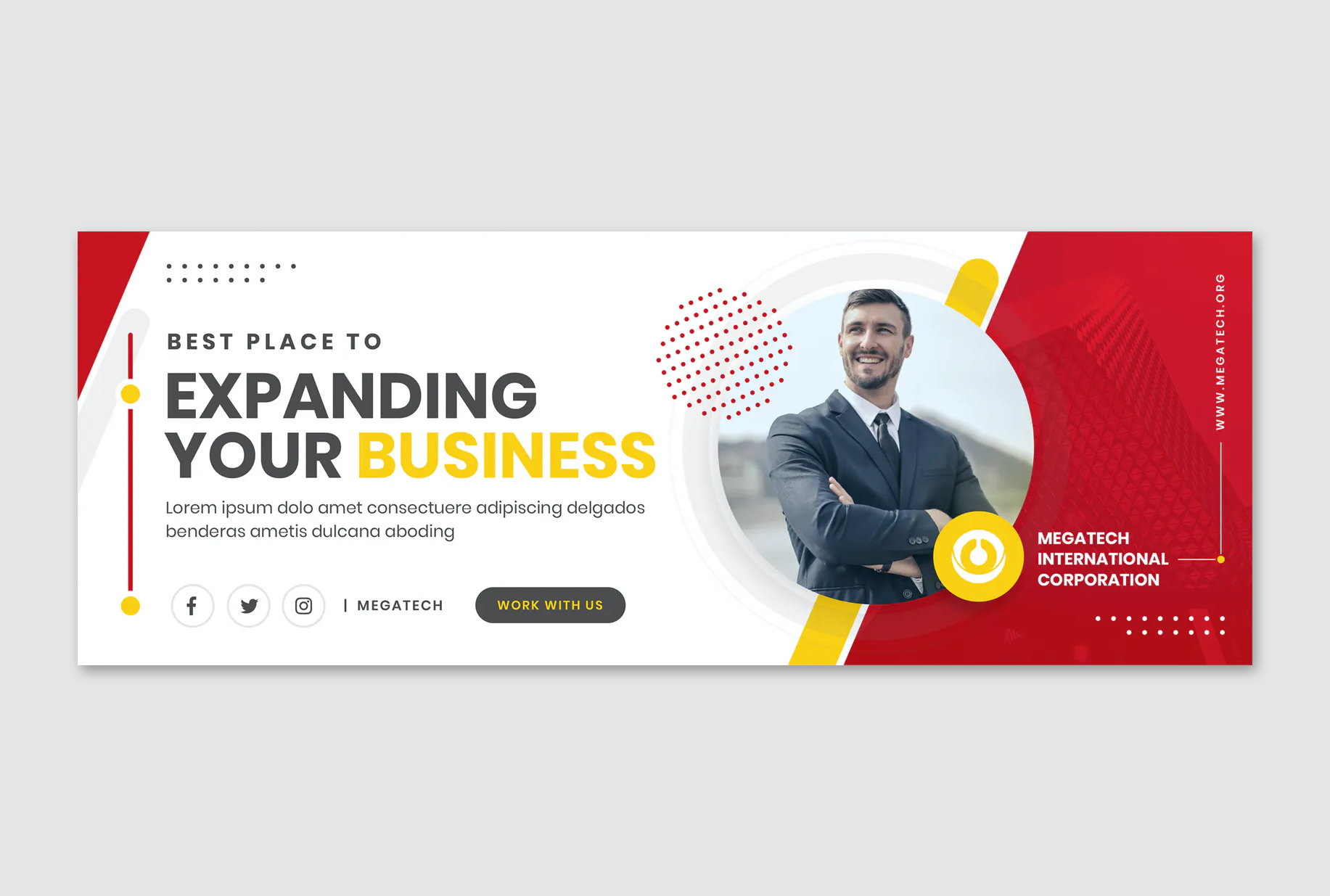 Business Facebook cover template PSD