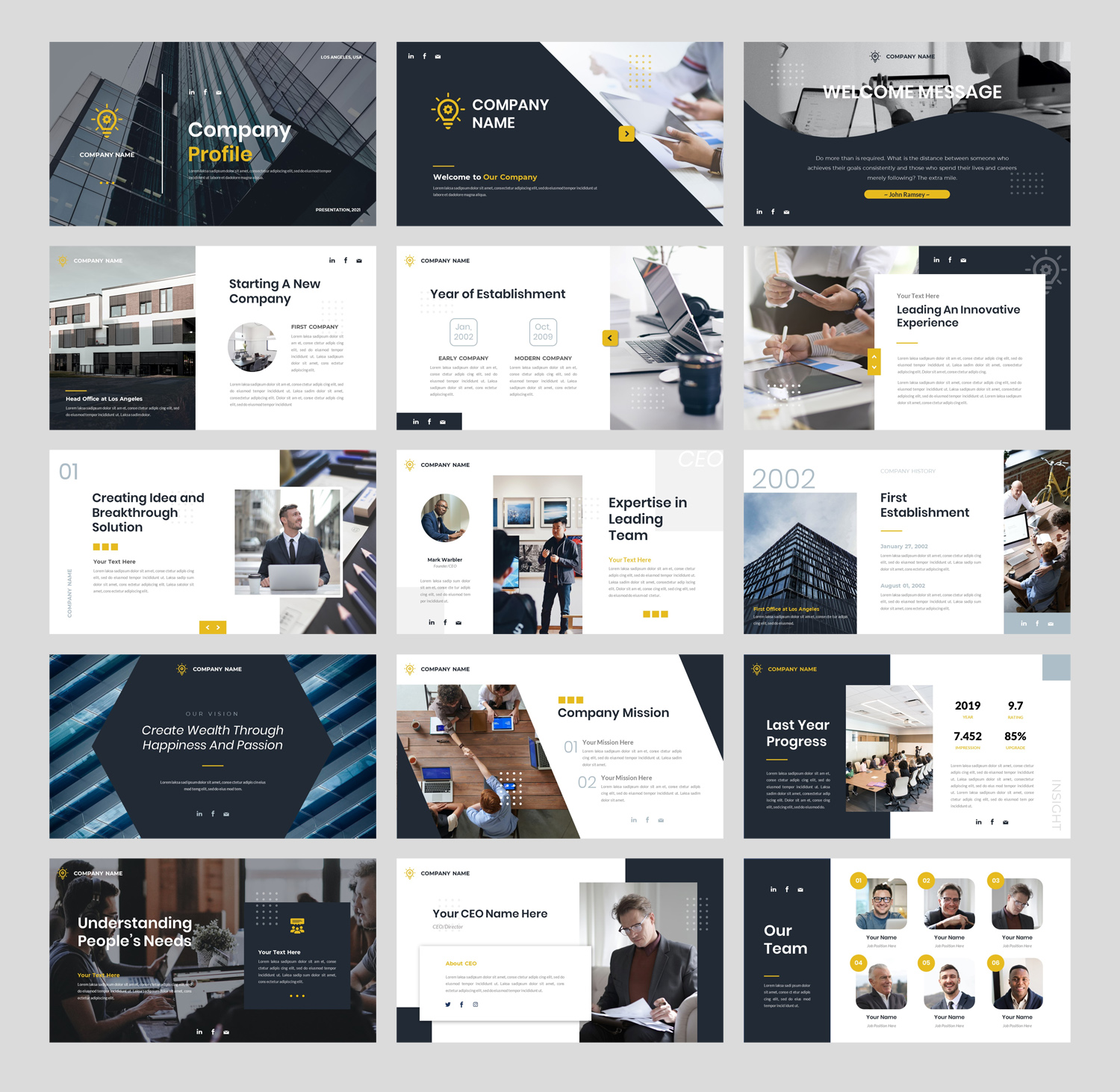 Company profile PowerPoint template