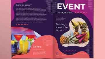 Event management bi-fold brochure template
