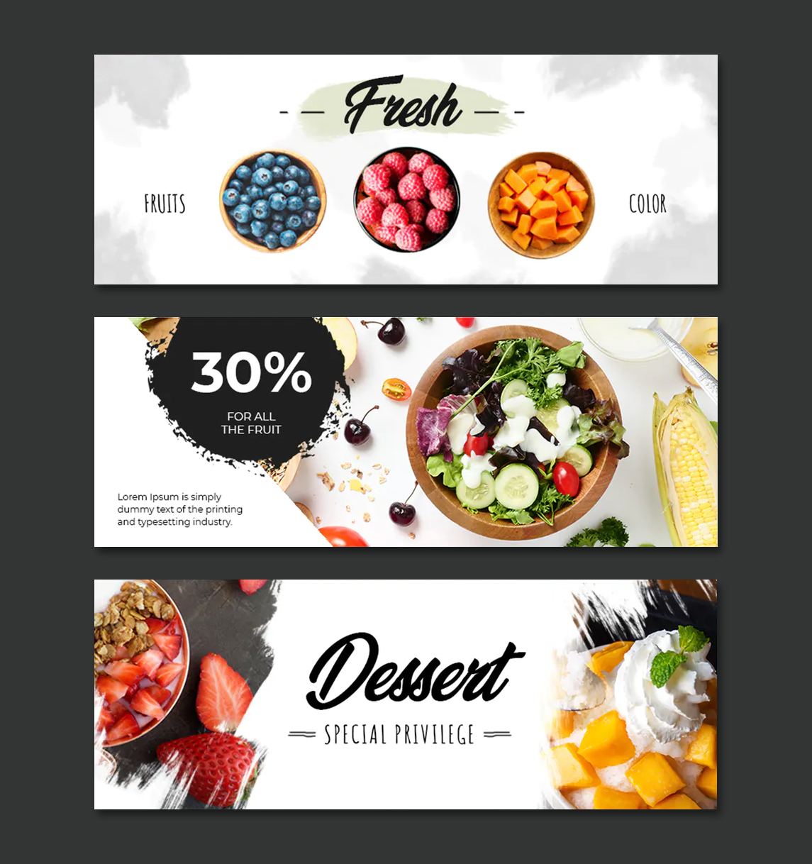 Food Facebook cover template