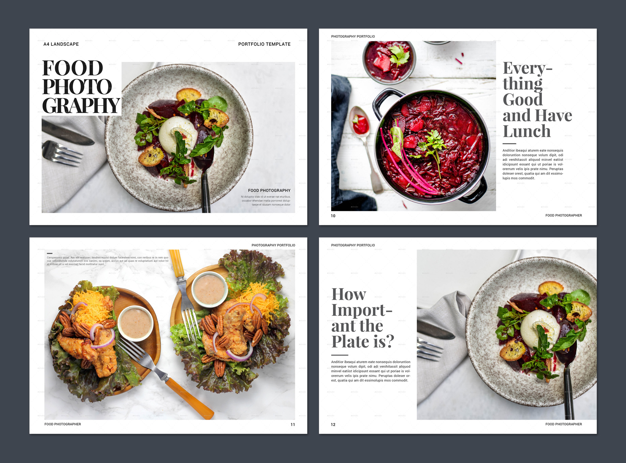Food Photography Portfolio Brochure Template