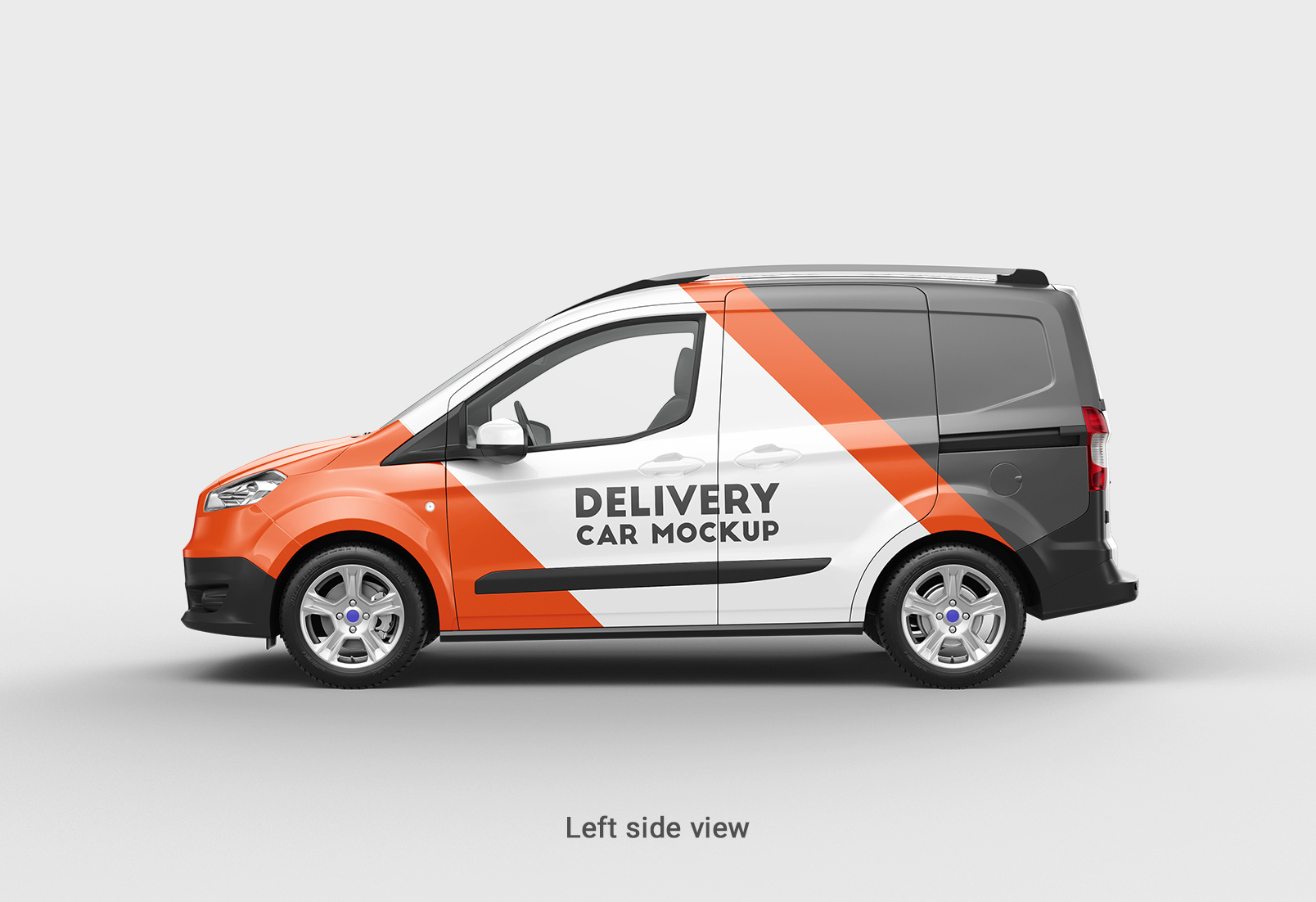 Ford transit courier delivery car mockup