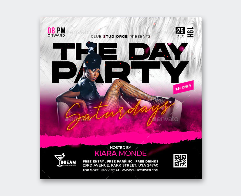 Ladies night party flyer template