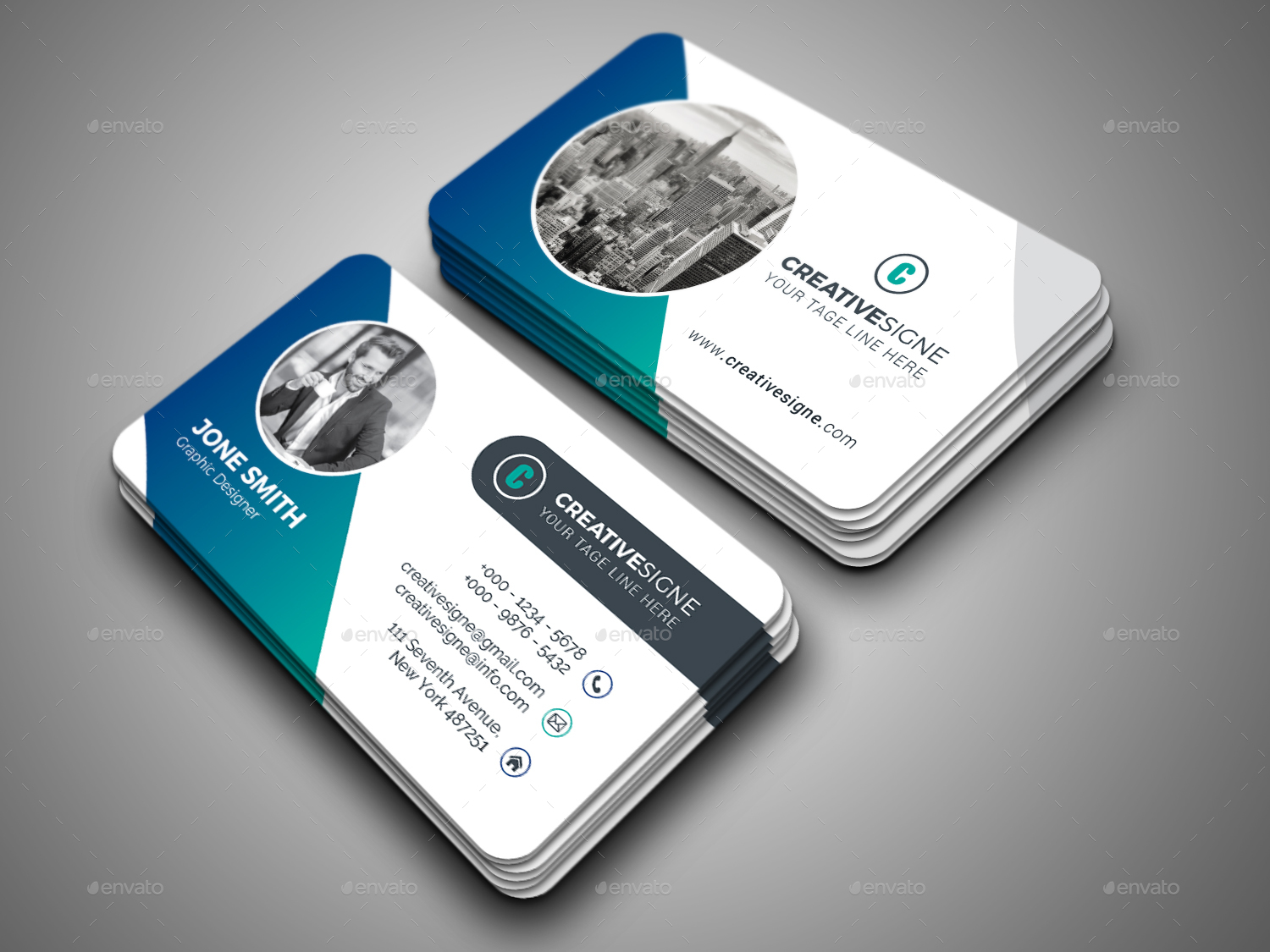 Modern Business Card Template PSD • PSD design Intended For Photoshop Business Card Template With Bleed