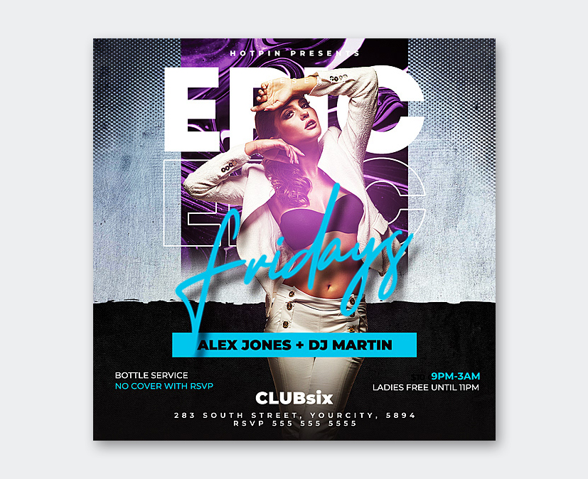 Night club flyer template