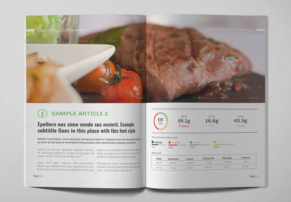 Nutrition Brochure Template INDD