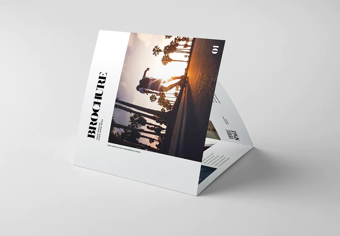 Photography portfolio tri-fold brochure template