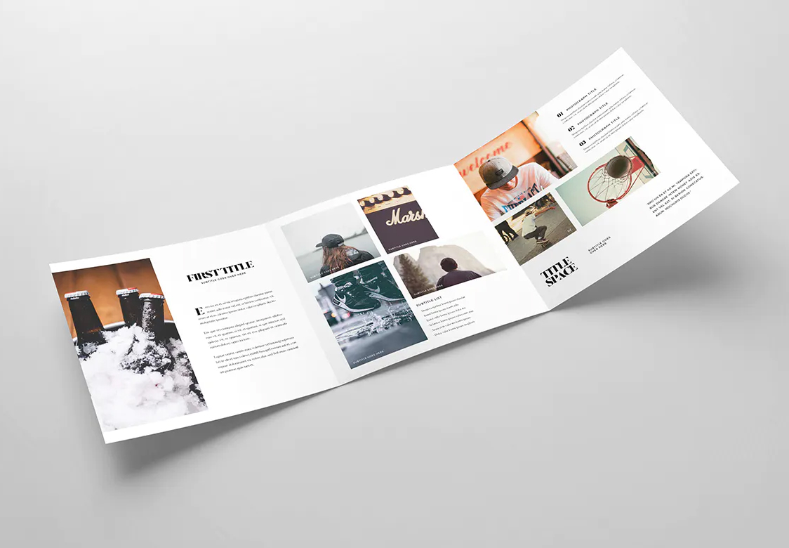 Photography tri-fold brochure template