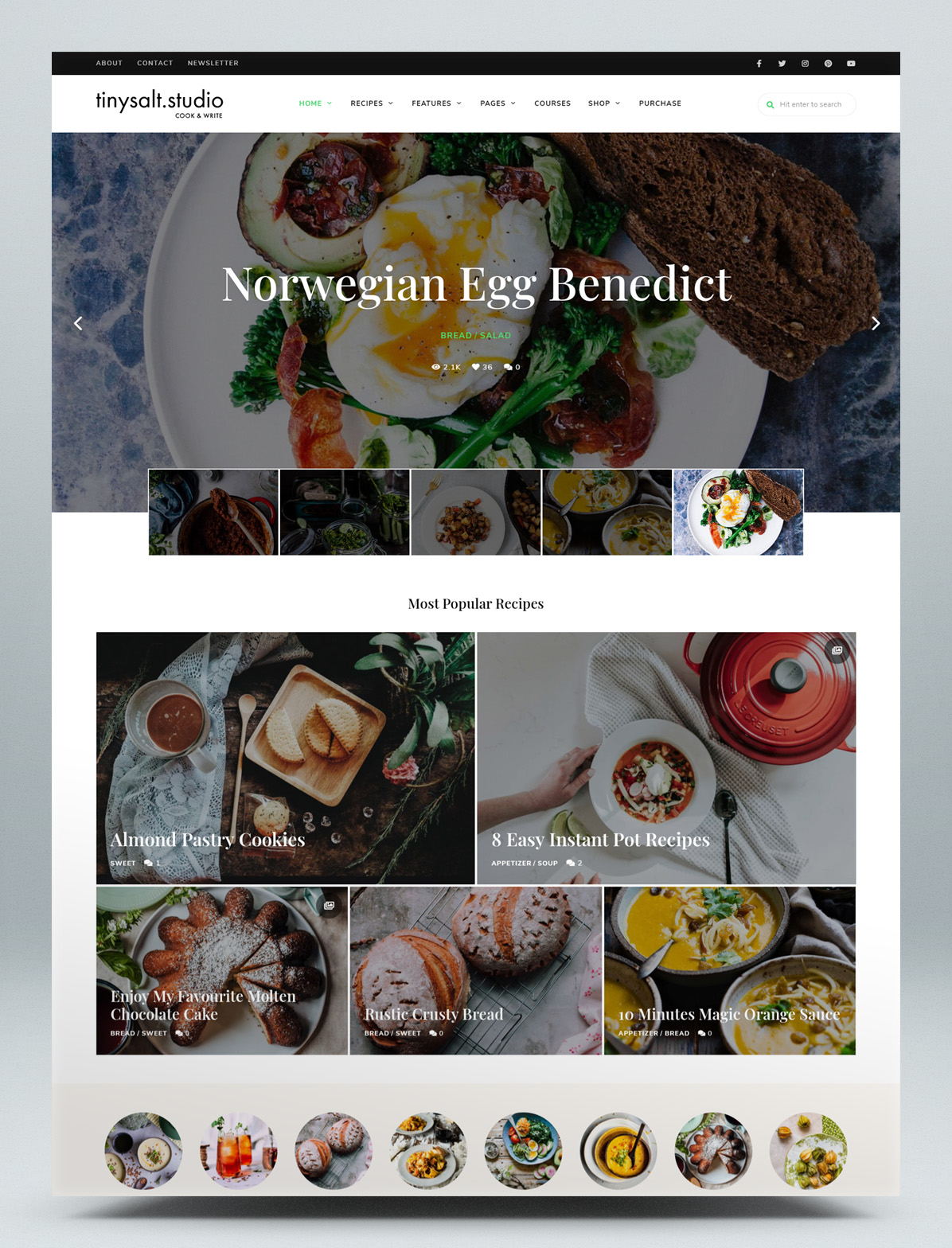 TinySalt - Personal food blog WordPress theme