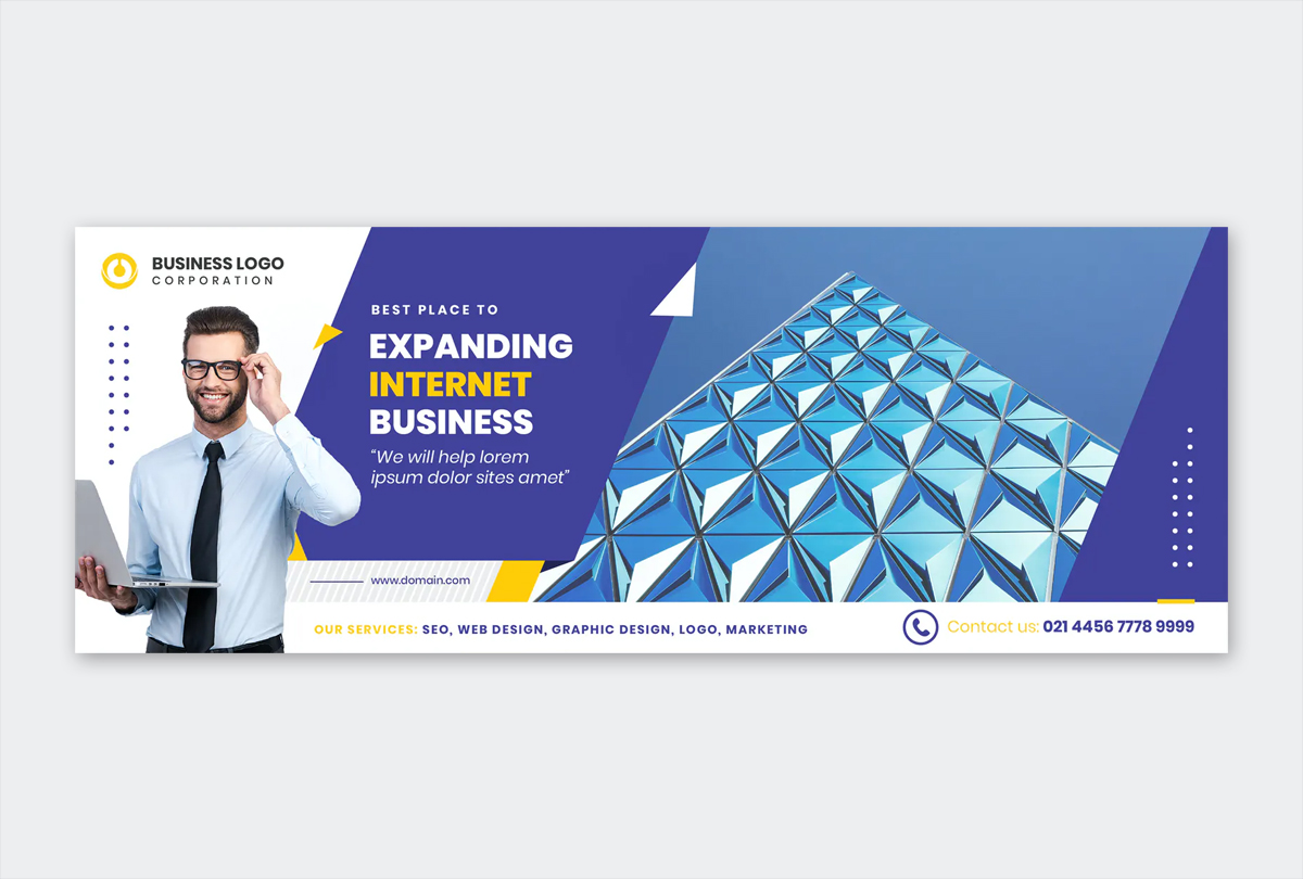 21 Best Business Facebook Cover Vector Templates • PSD design In Facebook Templates For Business