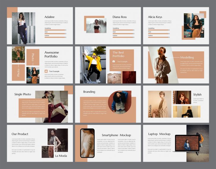 Fashion PowerPoint Template • Eye-Catching PSD design