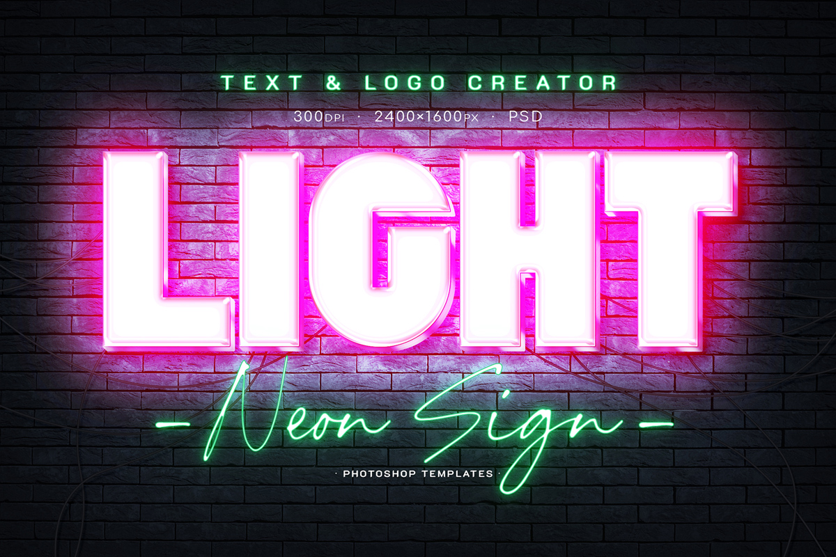 Neon Signboard Photoshop Actions