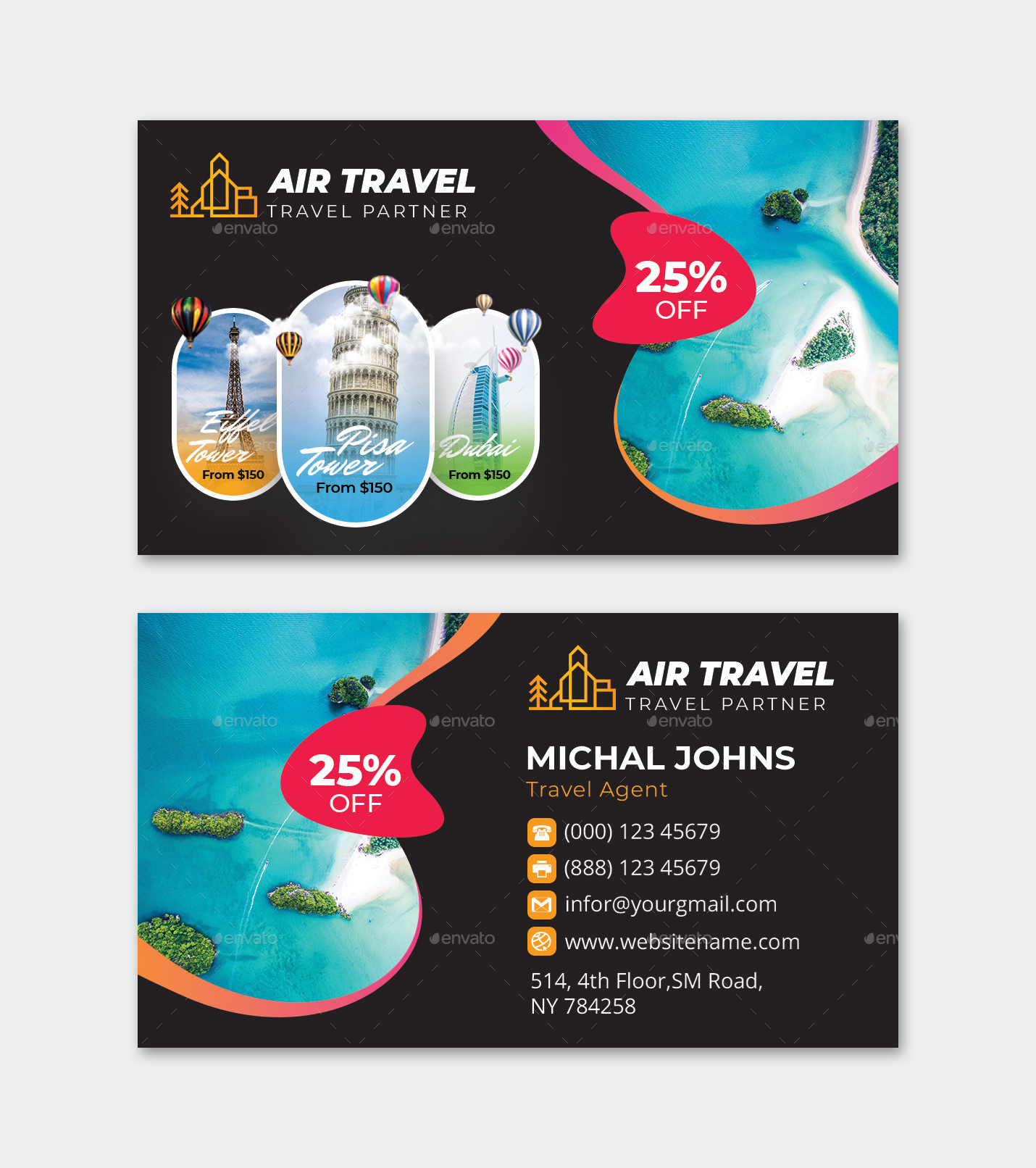 Travel Business Card Template