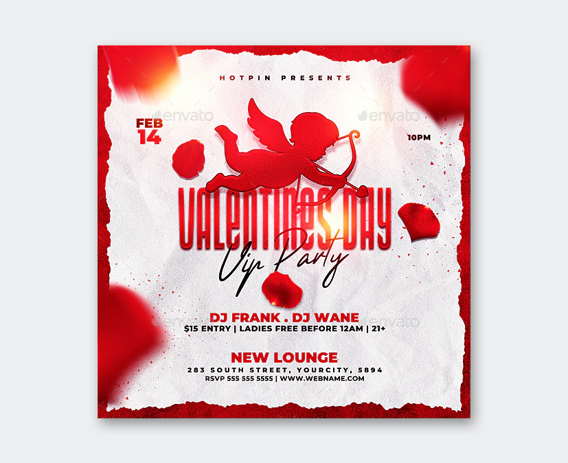 Valentines Day Flyer PSD Template