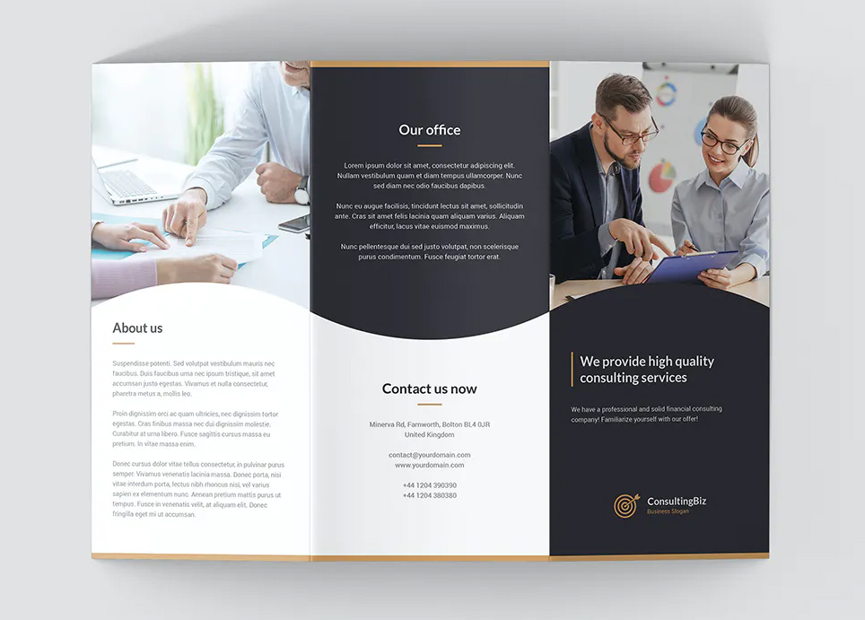 Business Consulting Tri Fold Brochure Template