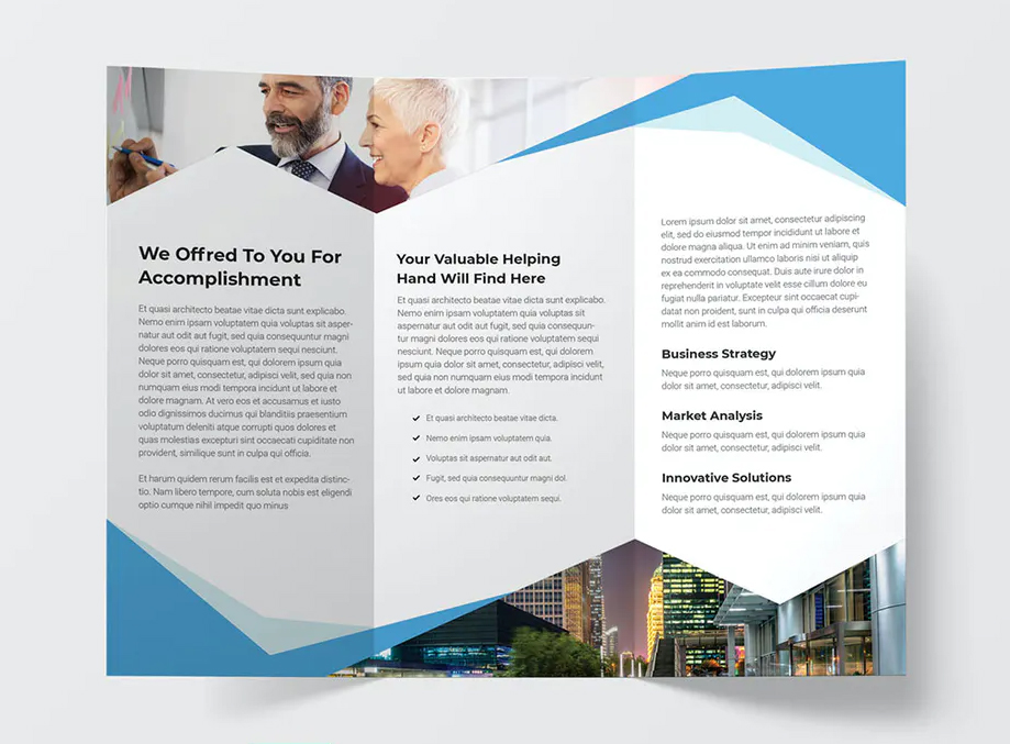 Clean Business Tri Fold Brochure Template