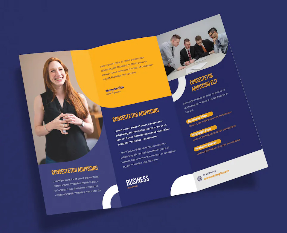 Creative Business Trifold Brochure Template PSD, AI