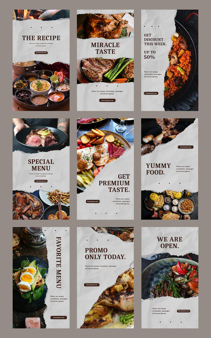 Food Instagram Story Templates