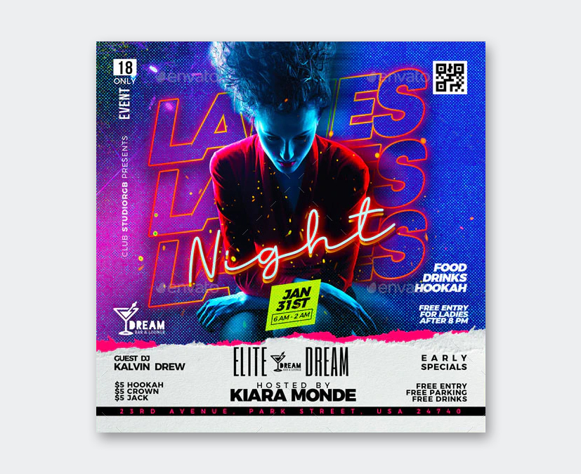 Nightclub Flyer Design PSD Template