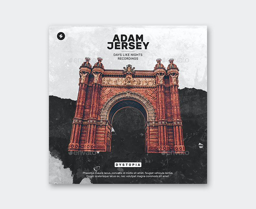 Arch Music Album Cover PSD Template