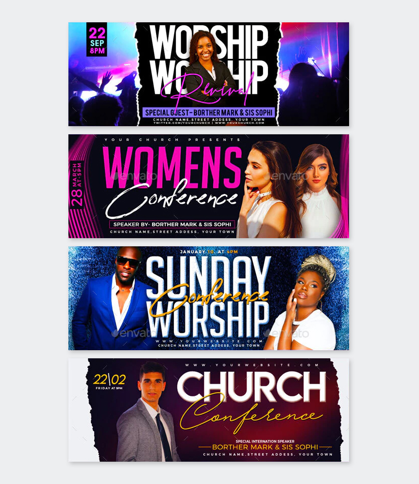 Church Conference Facebook Cover Templates