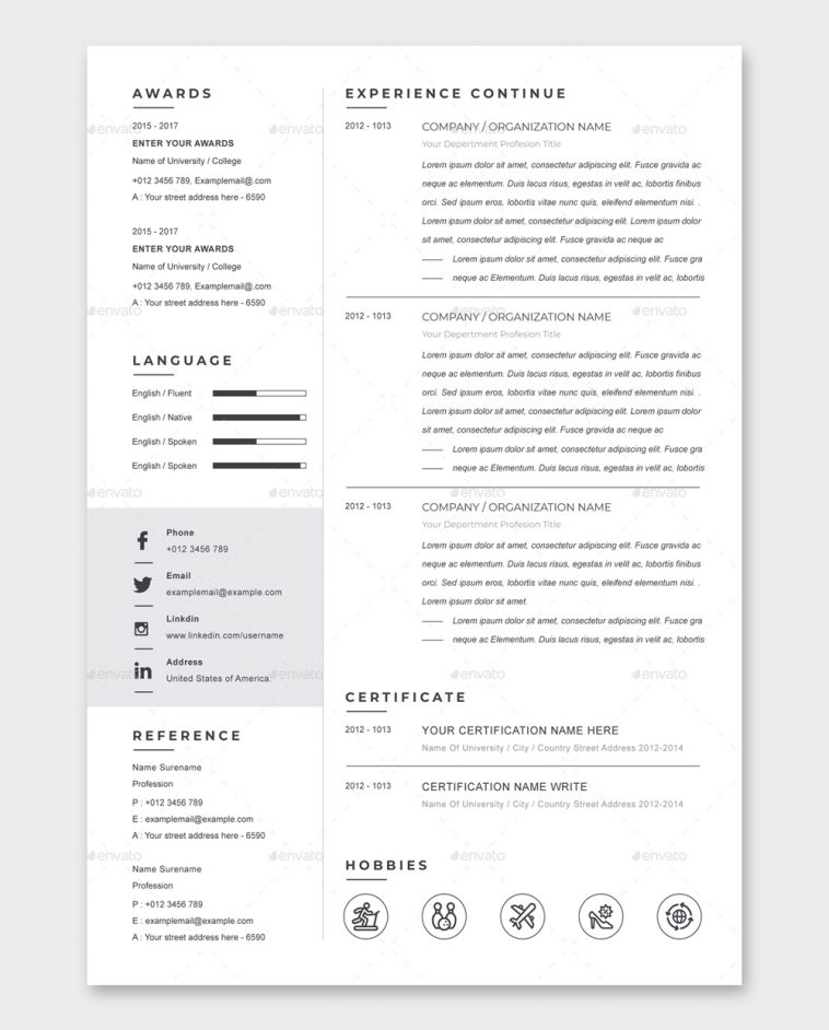 10 Best Resume Templates MS Word • PSD design