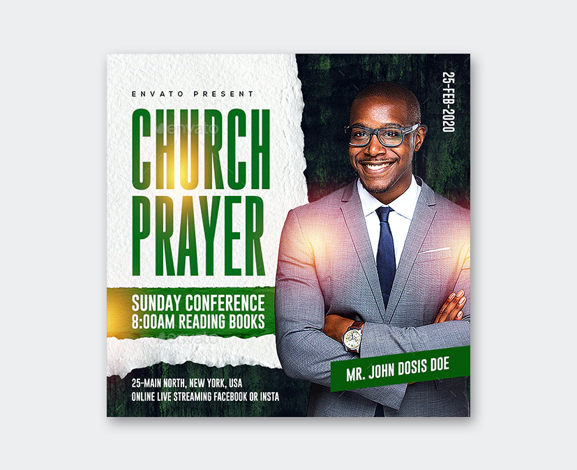 Conference Church Flyer Template PSD