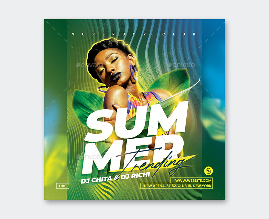 Creative Summer Party Flyer Design