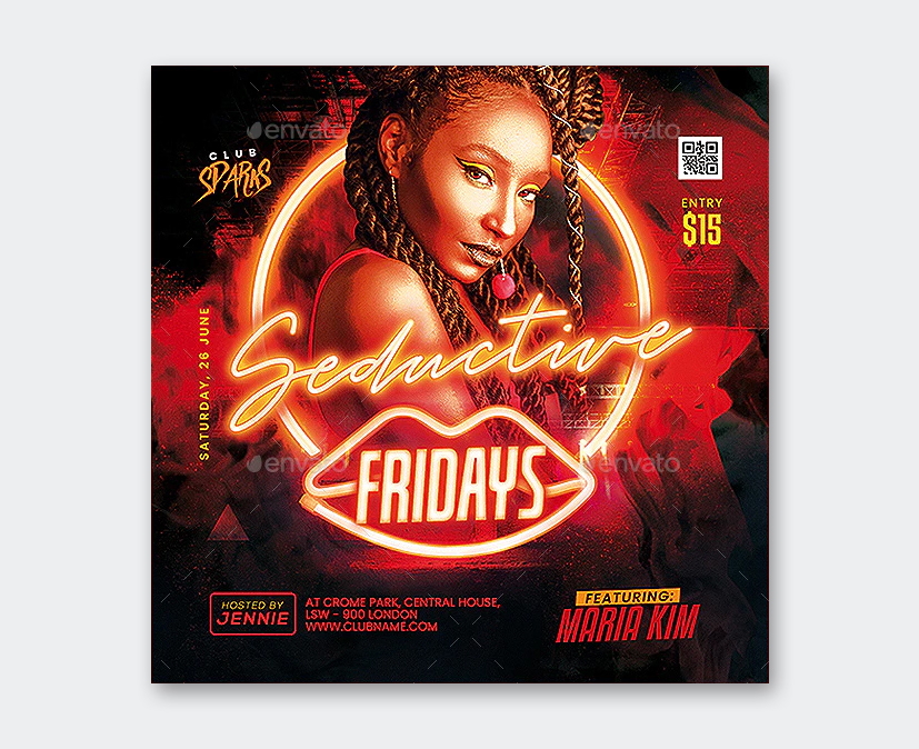 Friday Nightclub Flyer PSD
