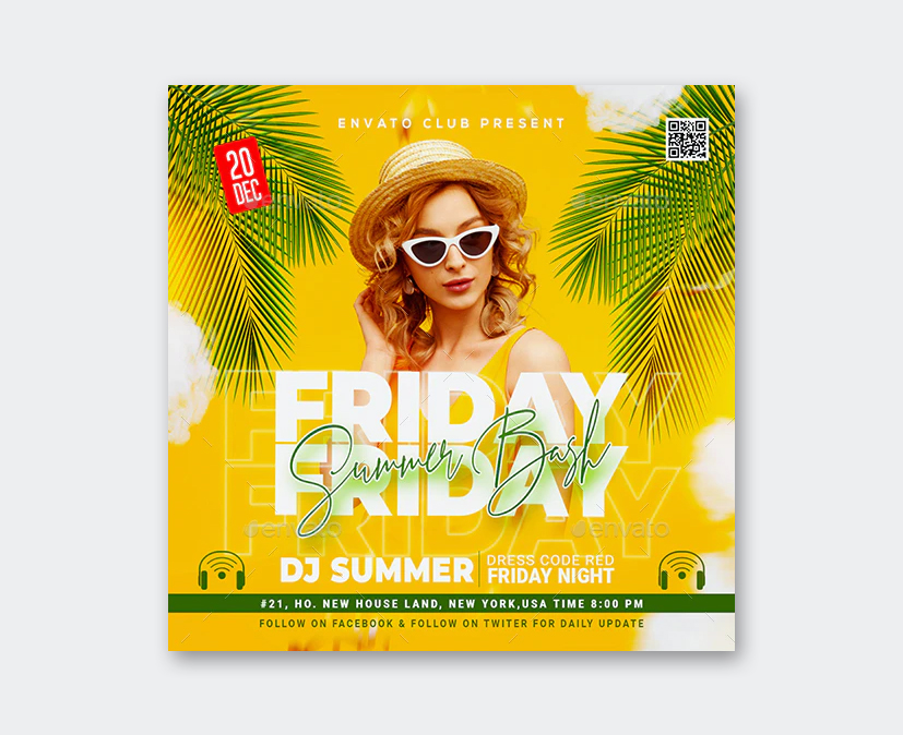 Summer Bash Party Flyer Template