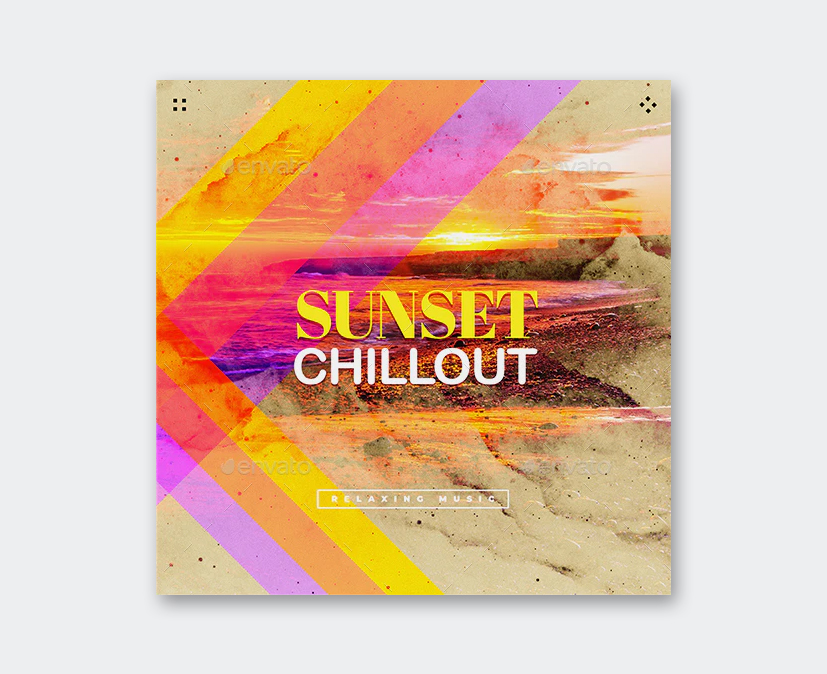 Sunset Chillout Album Cover Template