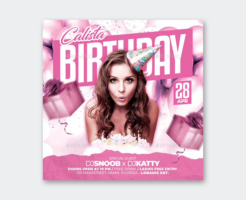 Birthday Flyer PSD Design