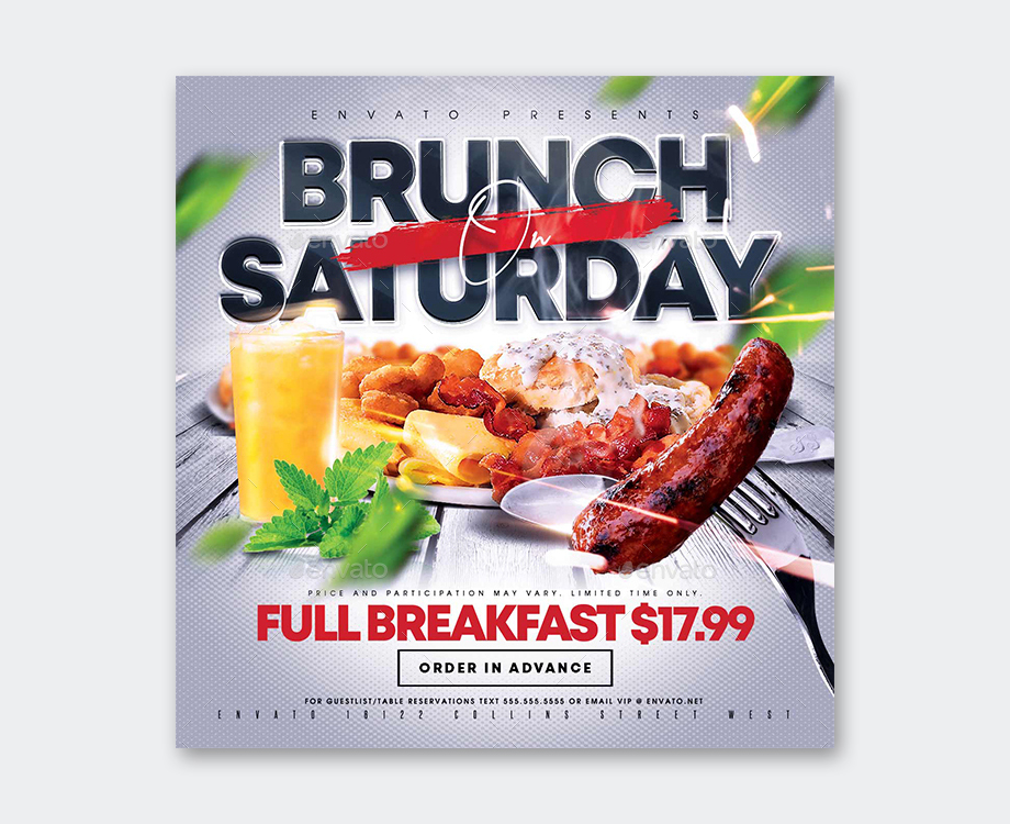 Brunch On Saturday Flyer Template
