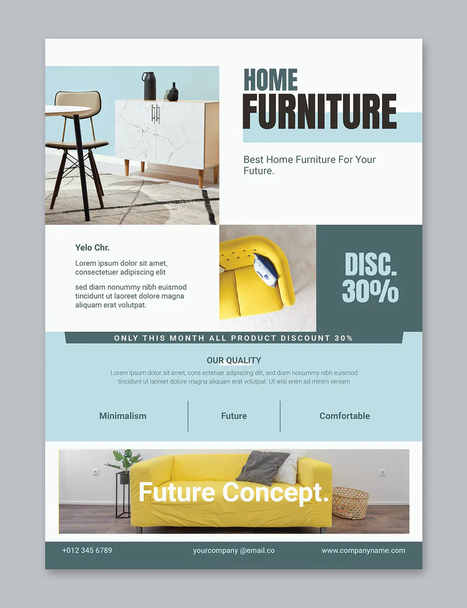 Creative Furniture Flyer Template PSD