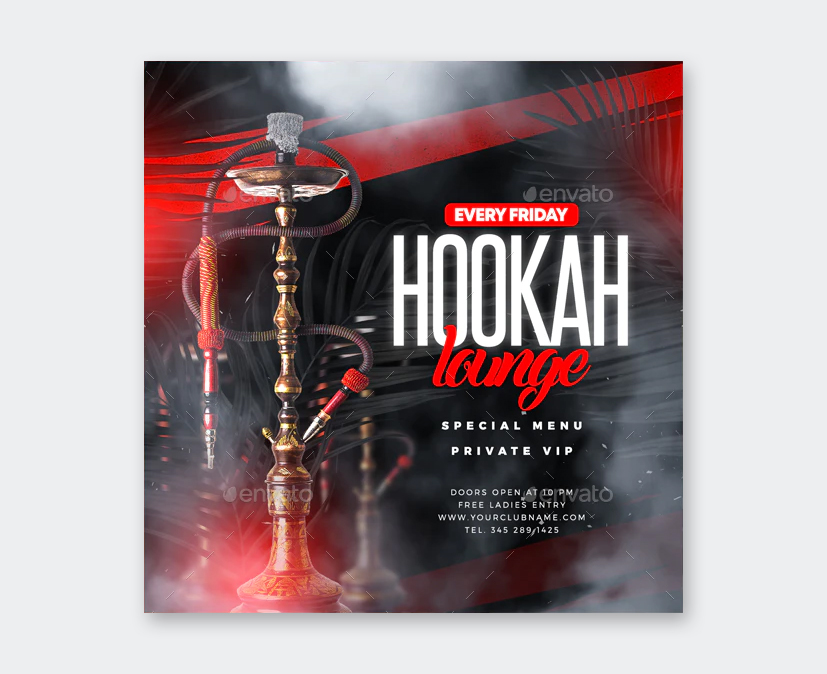 Friday Hookah Lounge Flyer Design