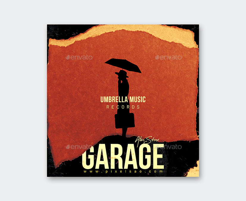 Garage House Music Album Cover Template