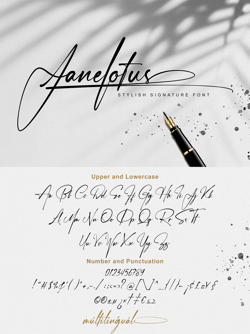Janelotus - Perfect Signature Font