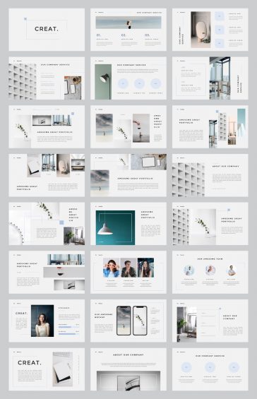 8 Best Minimal PowerPoint Presentation Templates • PSD design