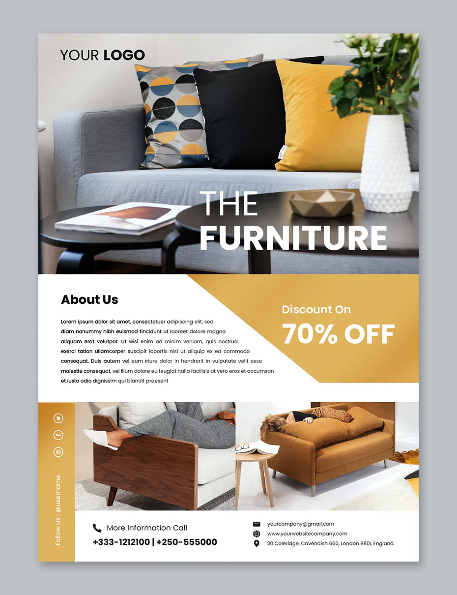 Modern Furniture Flyer Design