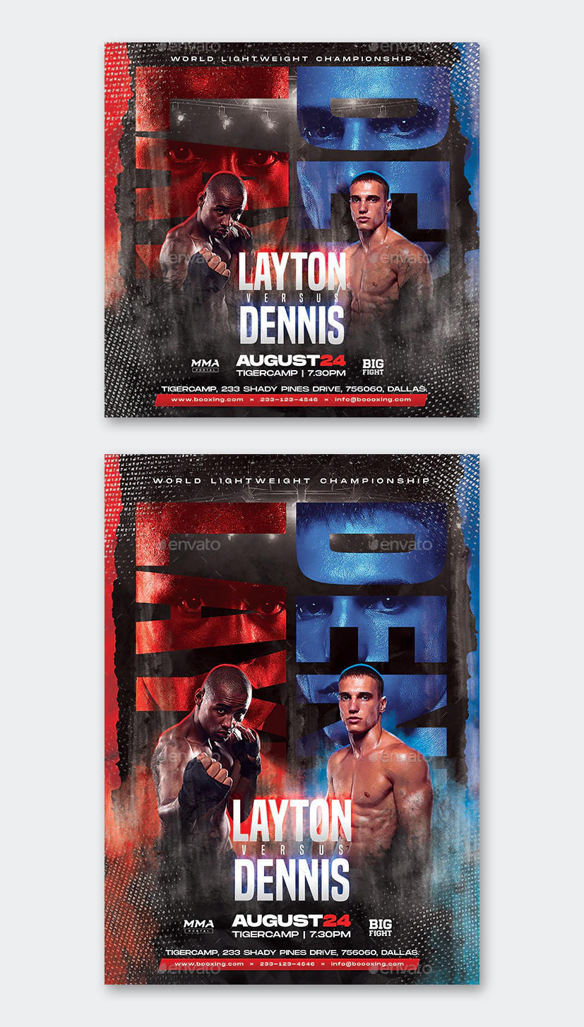 PSD Boxing Flyer Template