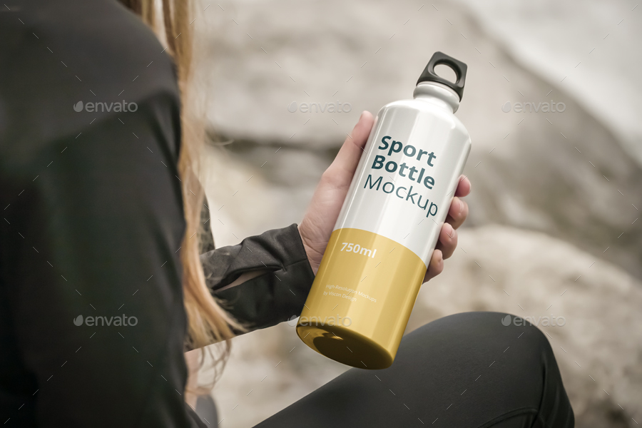 Sport Bottle Mockup Outdoor Scenes