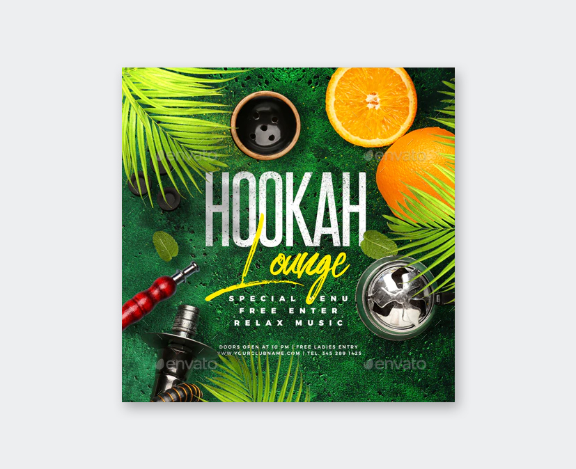Summer Hookah Lounge Flyer Template