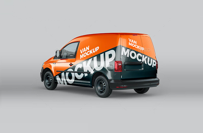 VW Caddy Van Mockup