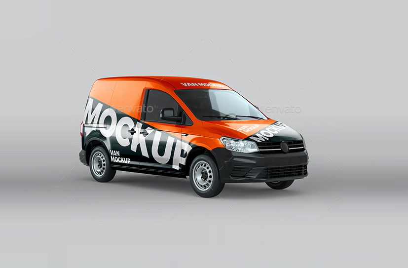 Volkswagen Caddy Van Mockup