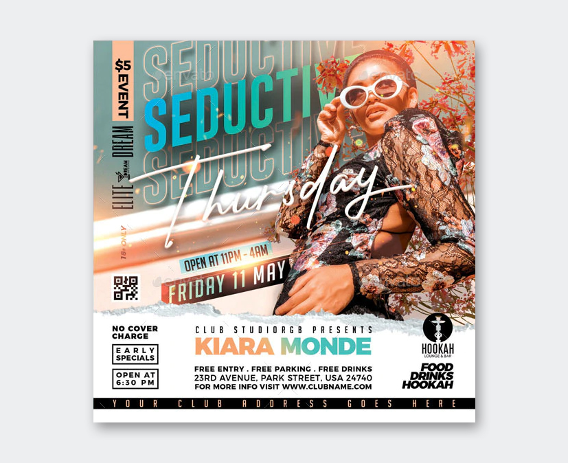 After Work Party Flyer Template PSD