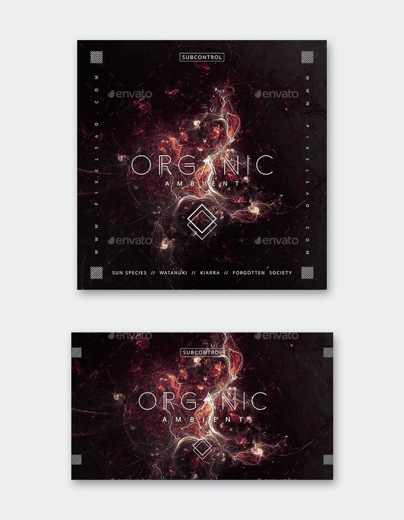 Ambient Music Album Cover PSD Template
