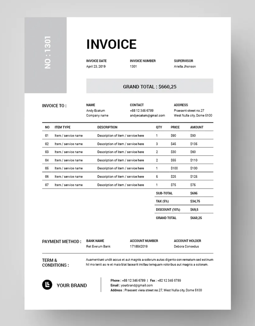 Modern Invoice Design