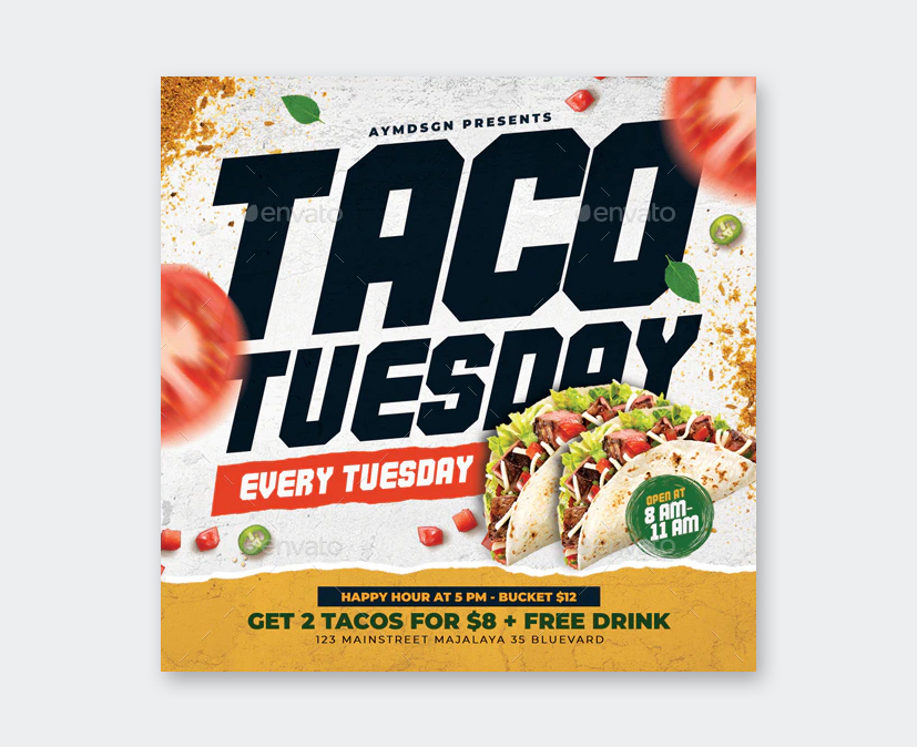 PSD Taco Tuesday Flyer